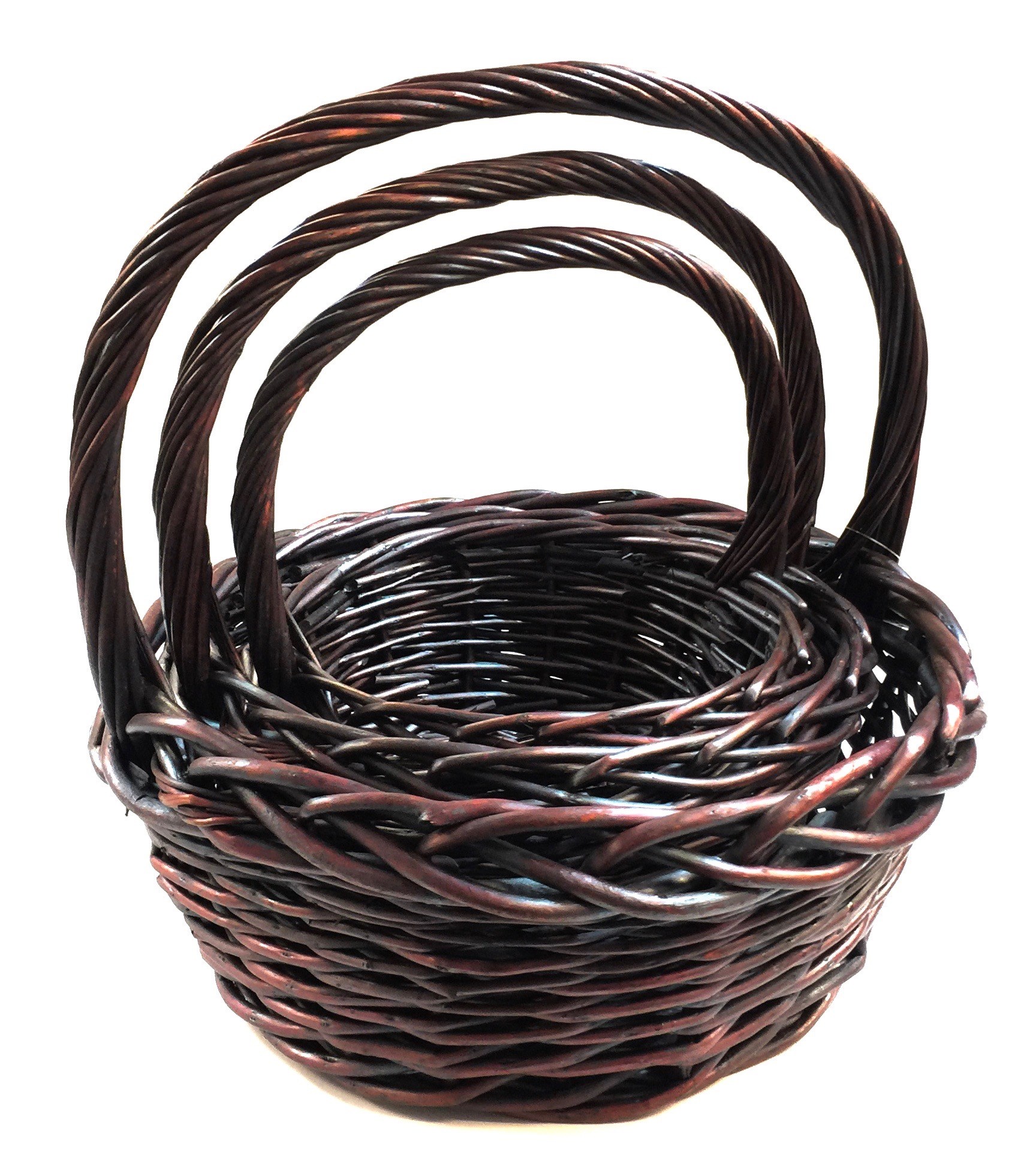 (image for) Wicker Basket Stained Round Set/3