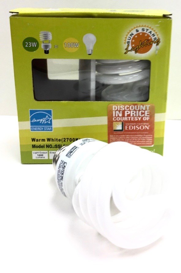 (image for) Warm White Light Bulb 23 W = 100W 2 Pk