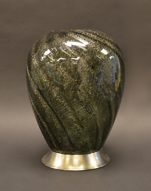 (image for) 14" Clear Smoke Silver Dot Lamp