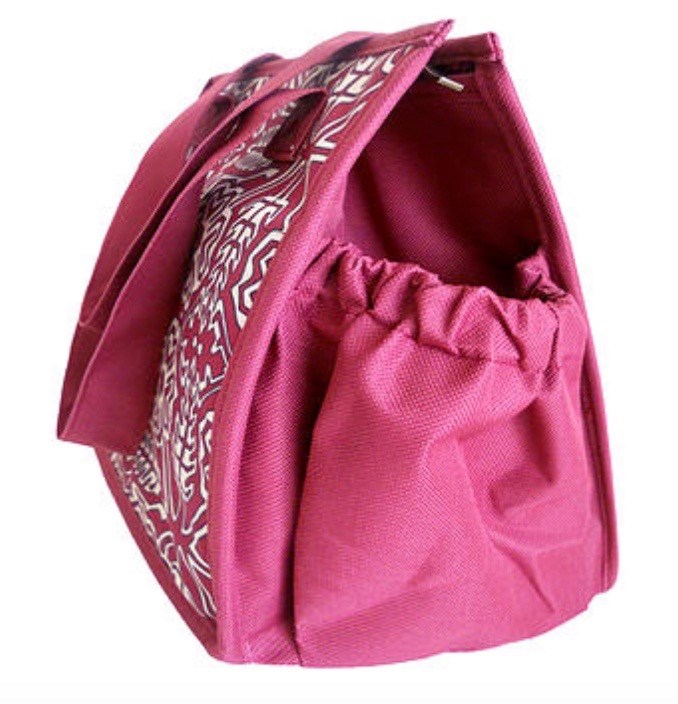 (image for) XL Insulated Tote Bag - Quilt Burgundy