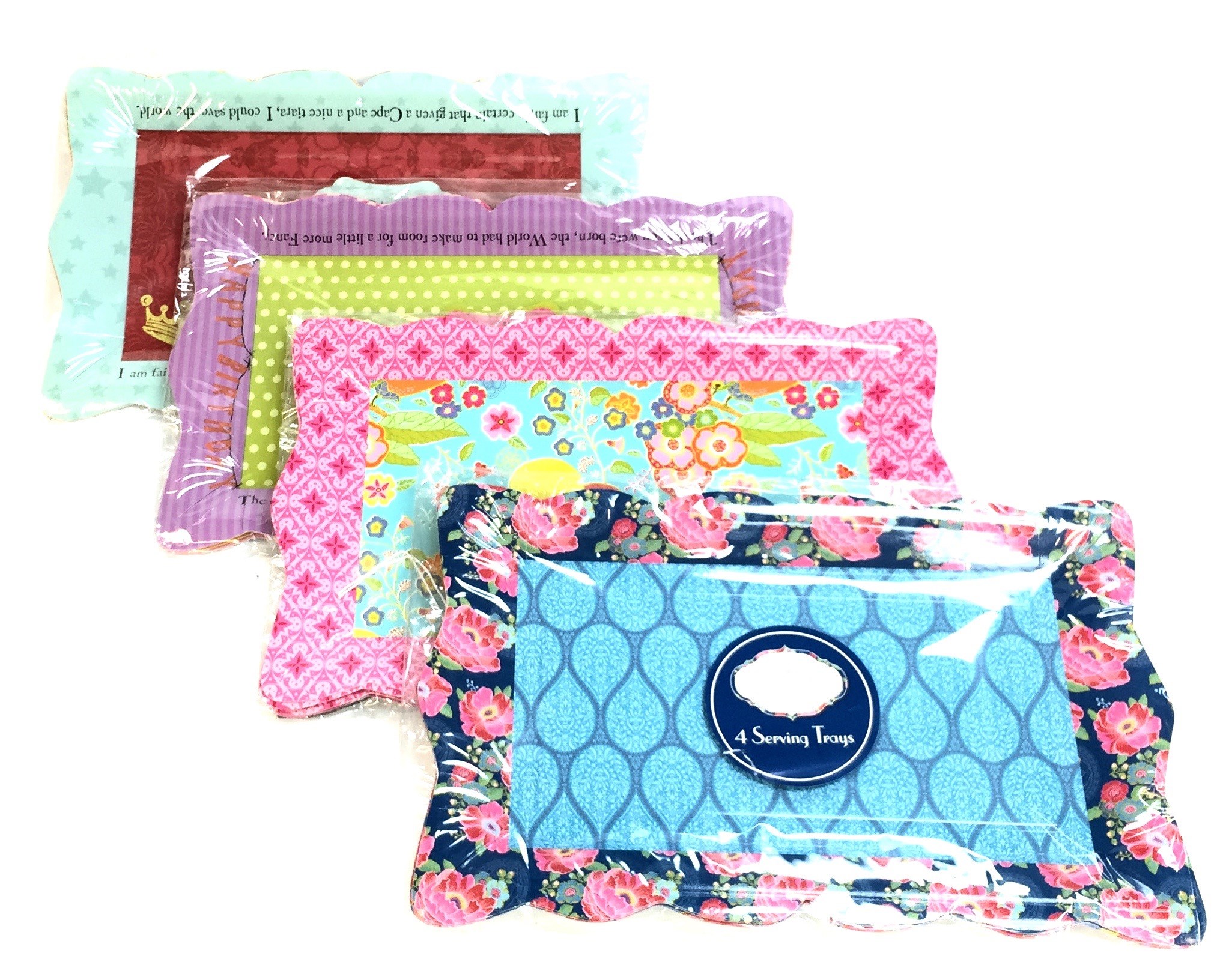 4 Pk Serving Tray Asst (image for) 4 Pk Serving Tray Asst