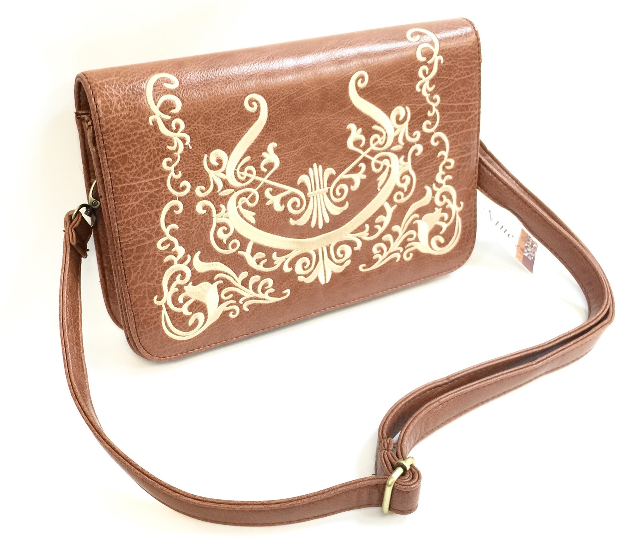 (image for) 10x7 Coffee Handbag W/Stiching