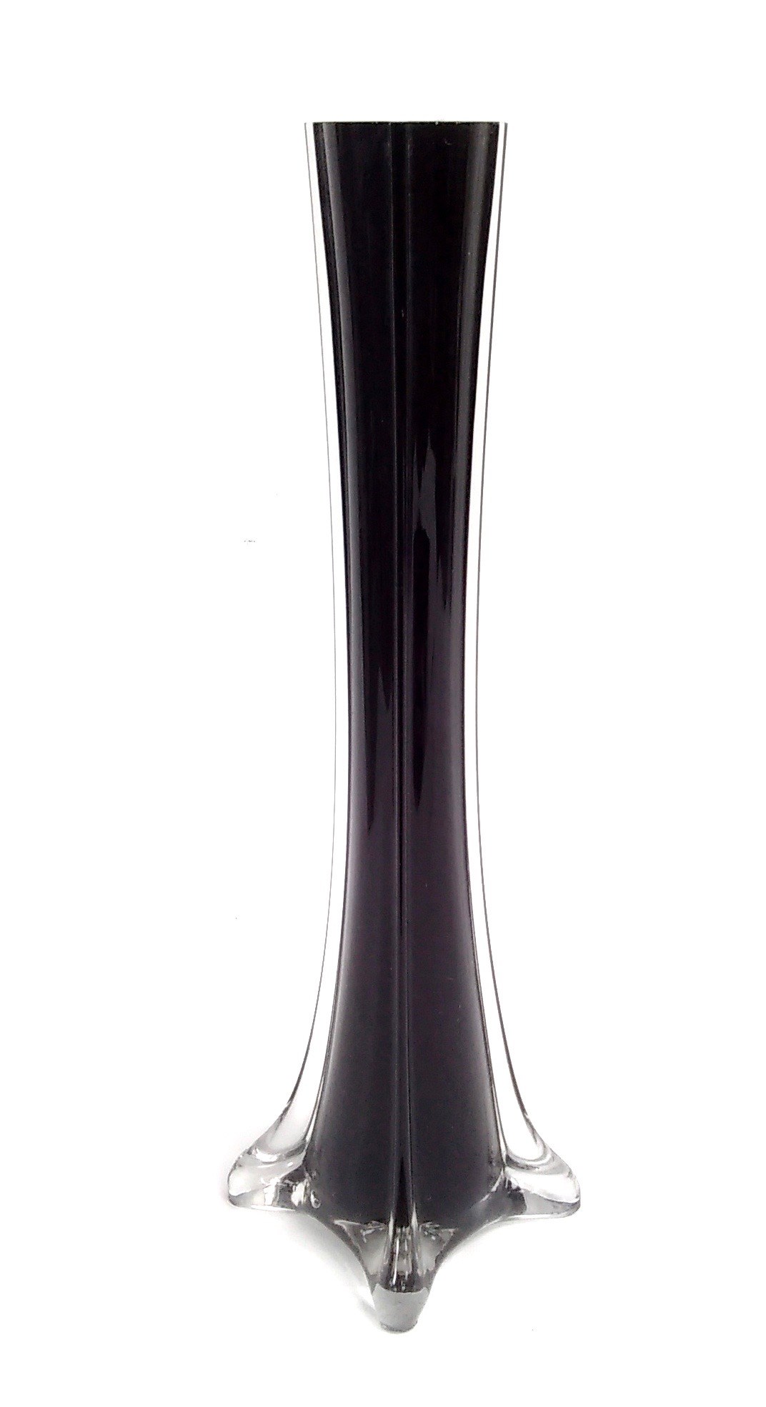 Glass Tower Vase Black 12" (image for) Glass Tower Vase Black 12"