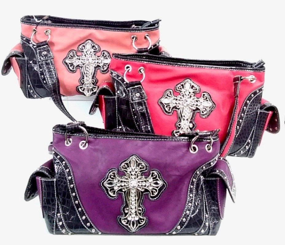 Fashion Handbag With Cross Asst