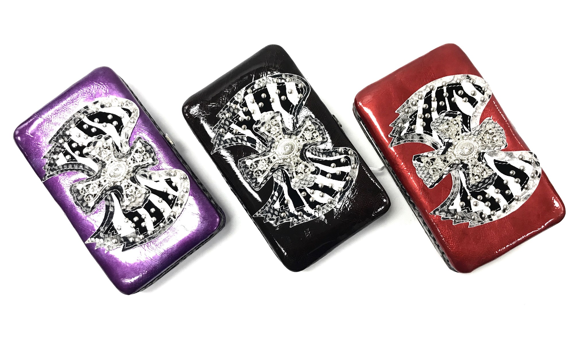 (image for) Ladies Fashion Wallet With Cross Asst