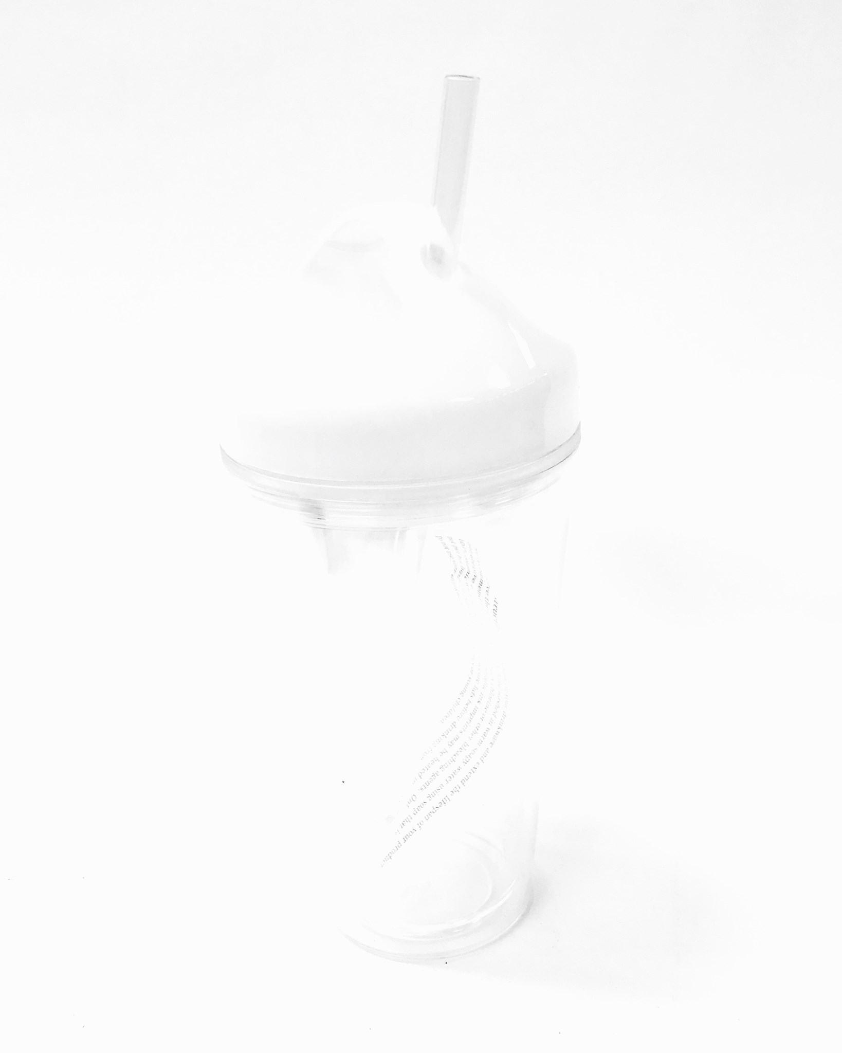 (image for) (0017479) Circle Lid Acrylic Tumbler 16 Oz - Clear/White
