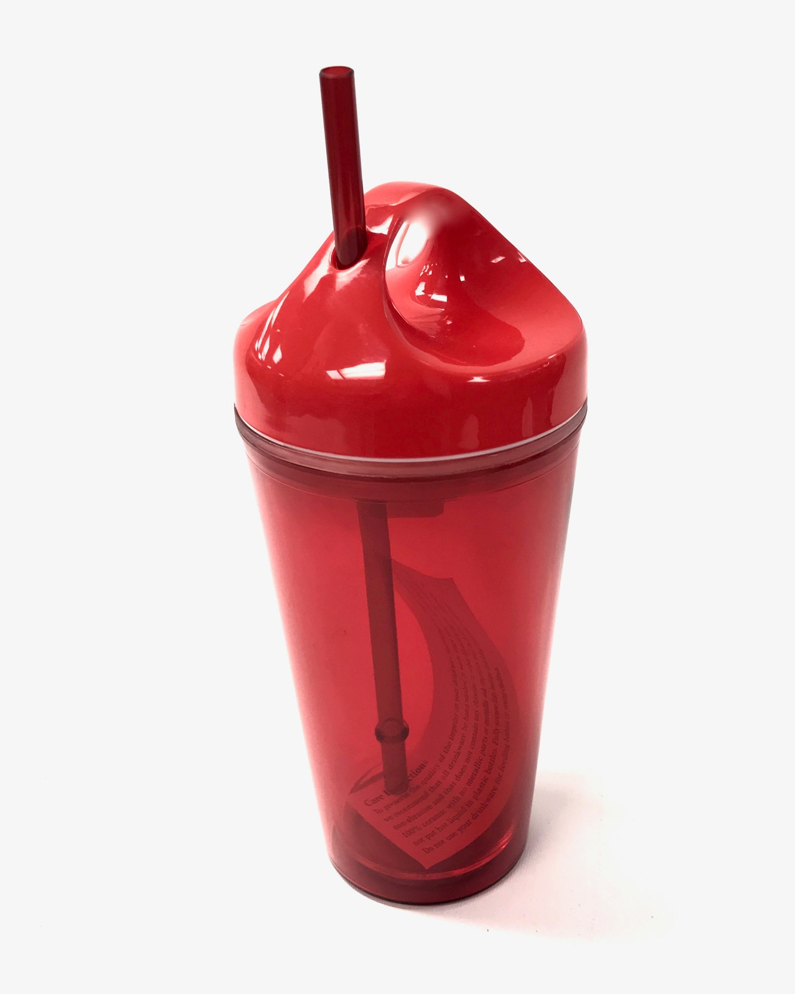 (image for) (0017482) Circle Lid Acrylic Tumbler 16 Oz - Red/Red