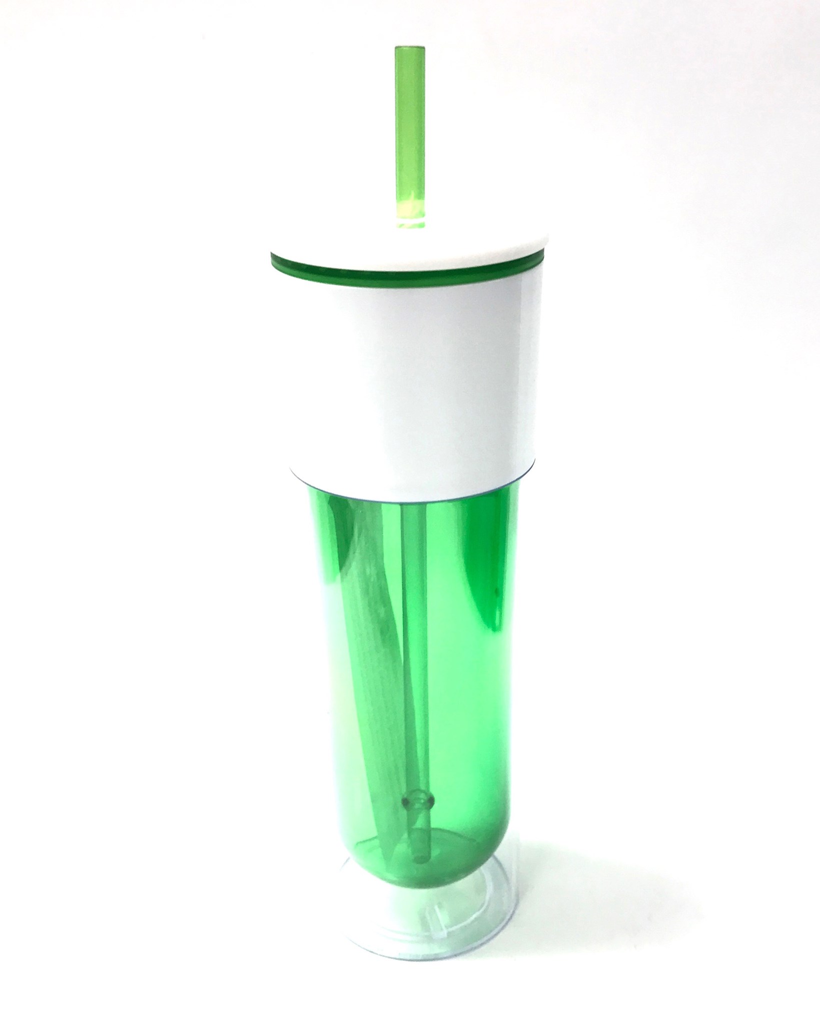 (image for) (0017494) White Top Tumbler 24 Oz - Green/White
