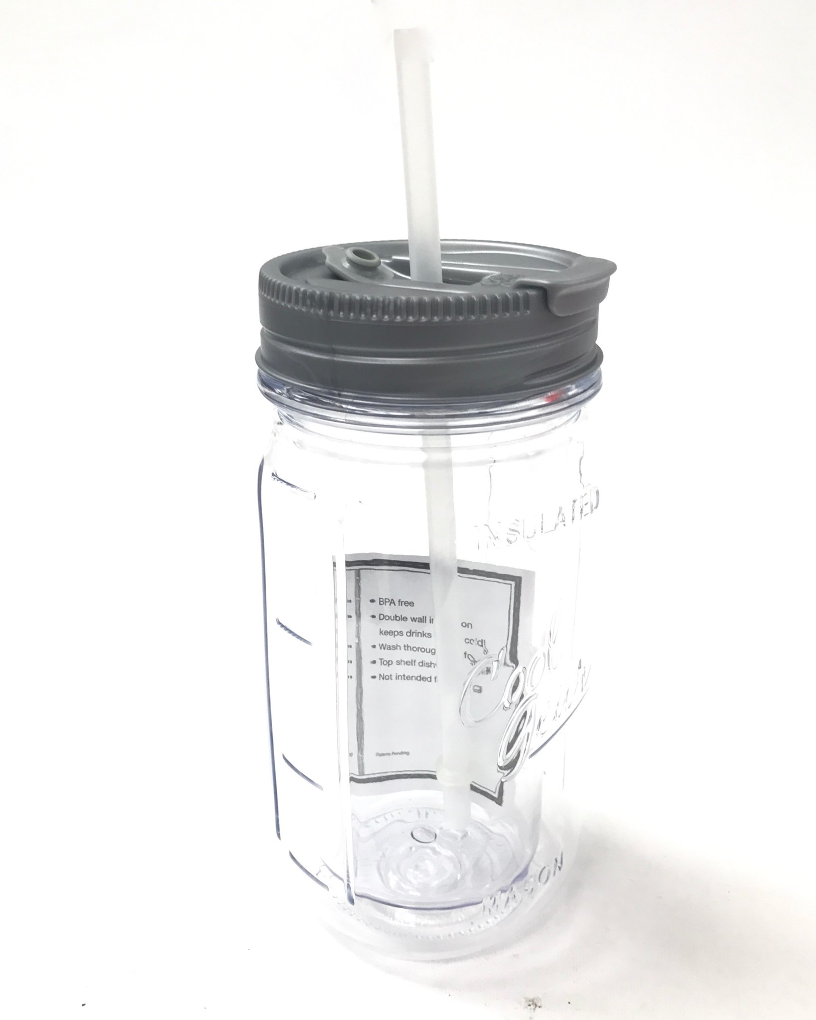 (image for) (128022) Cool Gear Mason Tumbler - Clear/Silver