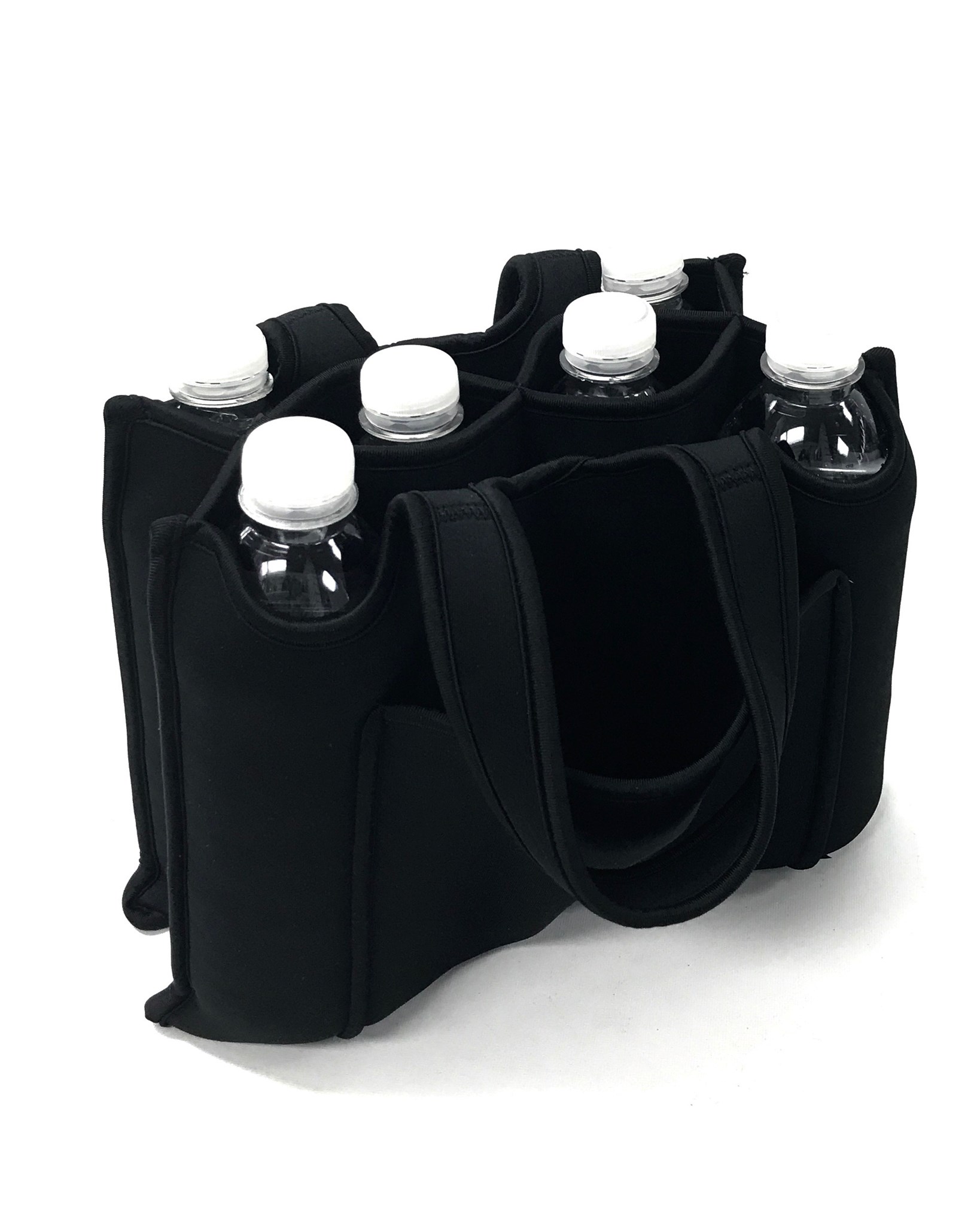 (image for) (0028411) Koozie 6 Pack Bottle Carrier - Black