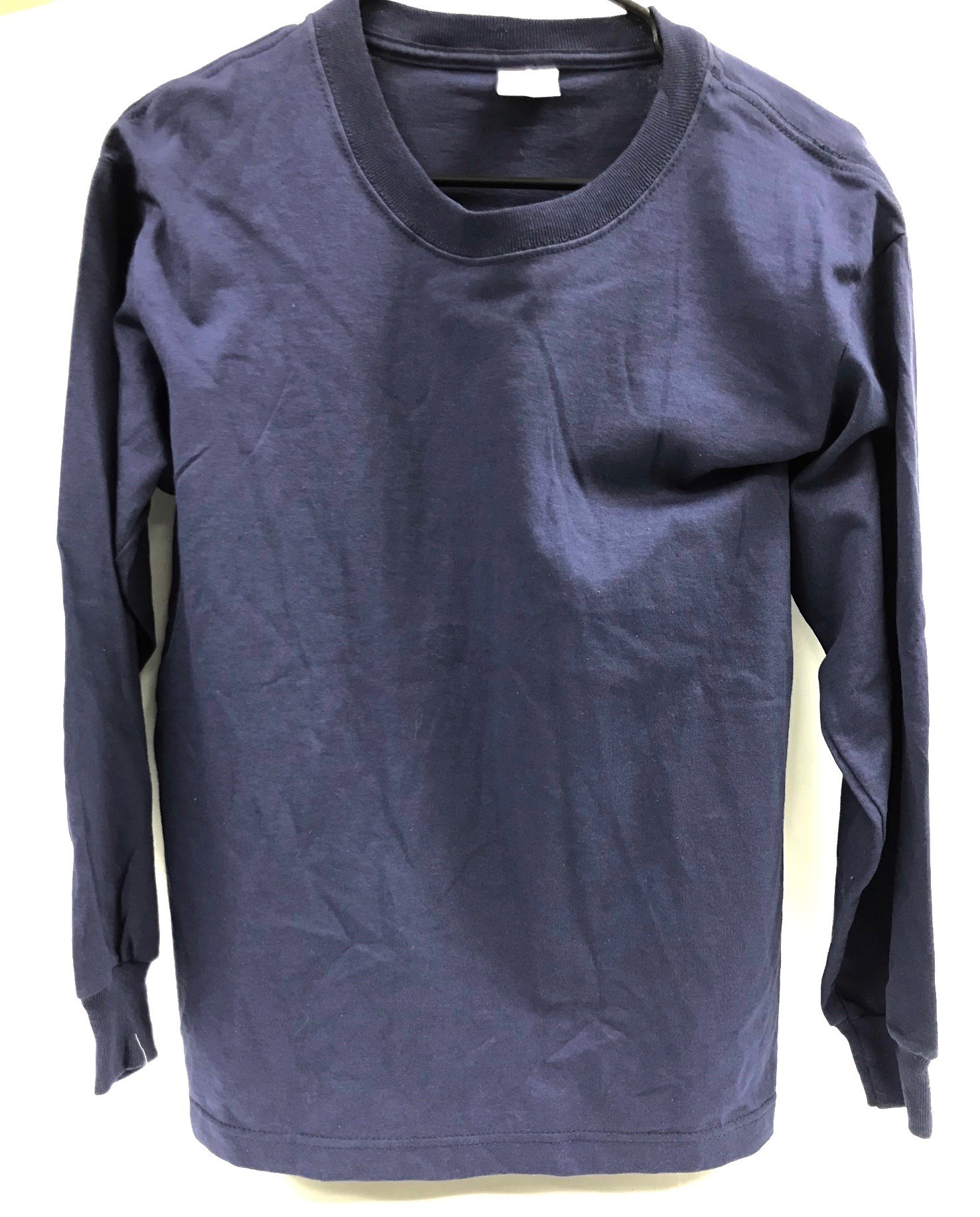 Long Sleeve Tee Blank Navy - Youth (image for) Long Sleeve Tee Blank Navy - Youth