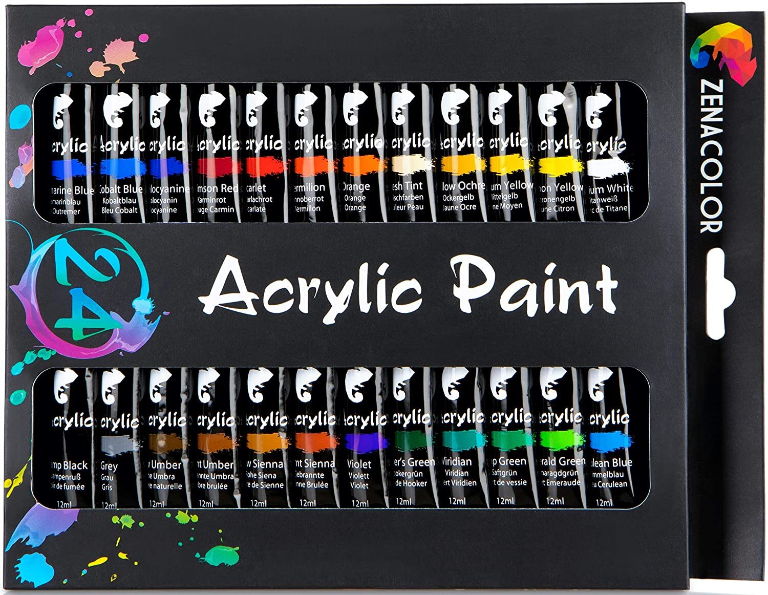 Acrylic Paint Tubes Set/24