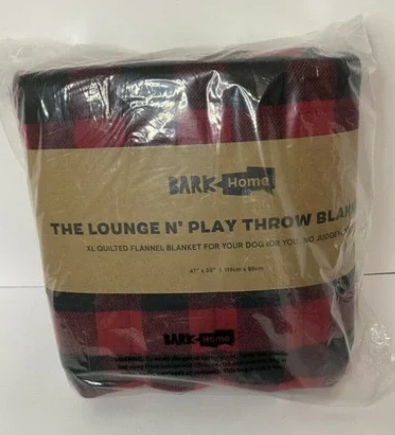 (image for) XL Dog Blanket Quilted Red Plaid