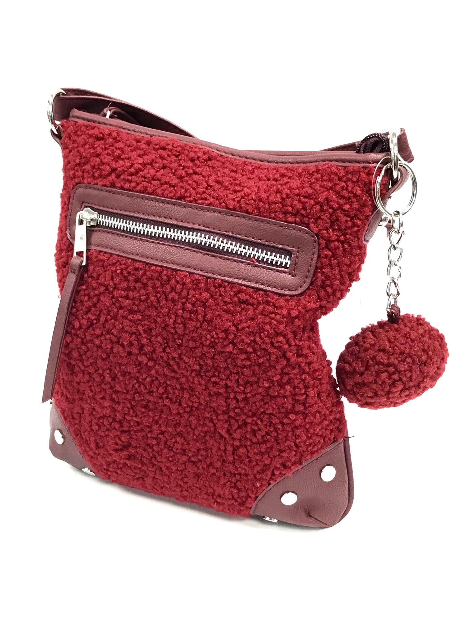 (image for) Fleece Front Crossbody - Wine