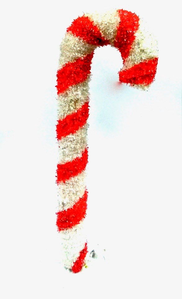 (image for) 32" White/Red Candy Cane LED