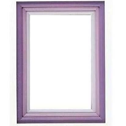 4x6 Frame White W/Lavender Wood Mat (image for) 4x6 Frame White W/Lavender Wood Mat