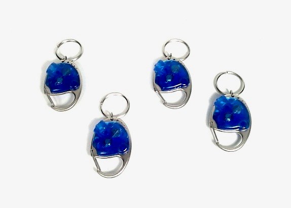 (image for) Trans Blue Chrome/Light Key Tag