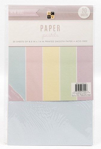 (image for) 8.5x14 Pastels Paper Pad