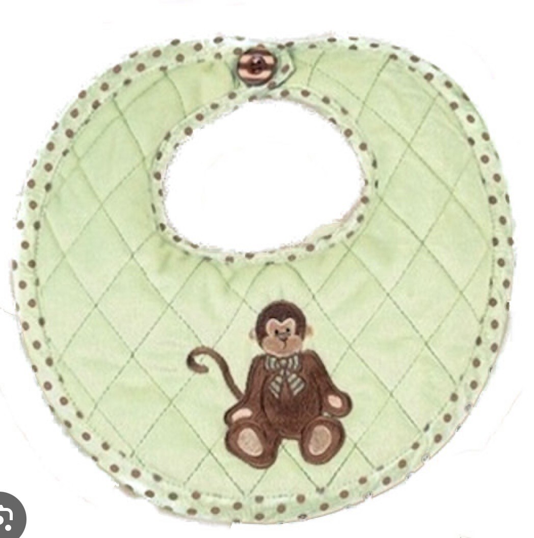 Bearington Baby Monkey Bib (image for) Bearington Baby Monkey Bib