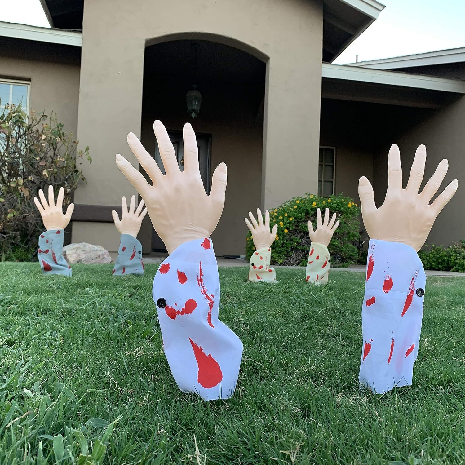 (image for) Zombie Hands Yard Stakes, 3 Pack