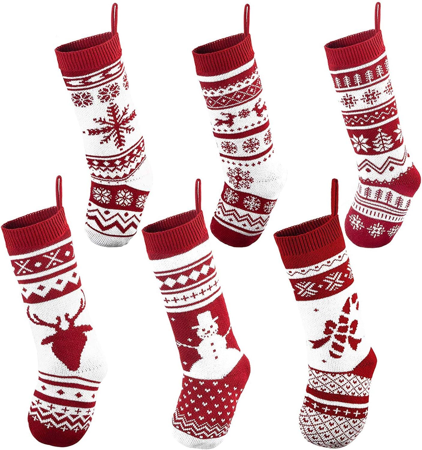 (image for) 18" Christmas Knit Stocking Asst