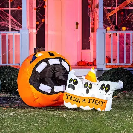 6 Foot Pumpkin Trick Or Treat Ghosts Inflatable
