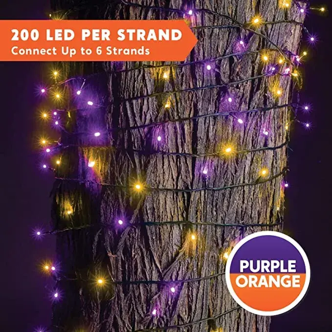 300 LED Purple String Lights (Green Wire)