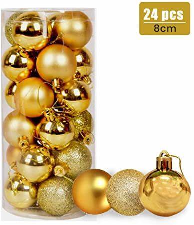 (image for) 80mm 24CT Christmas Ornaments - CHAMPAGNE