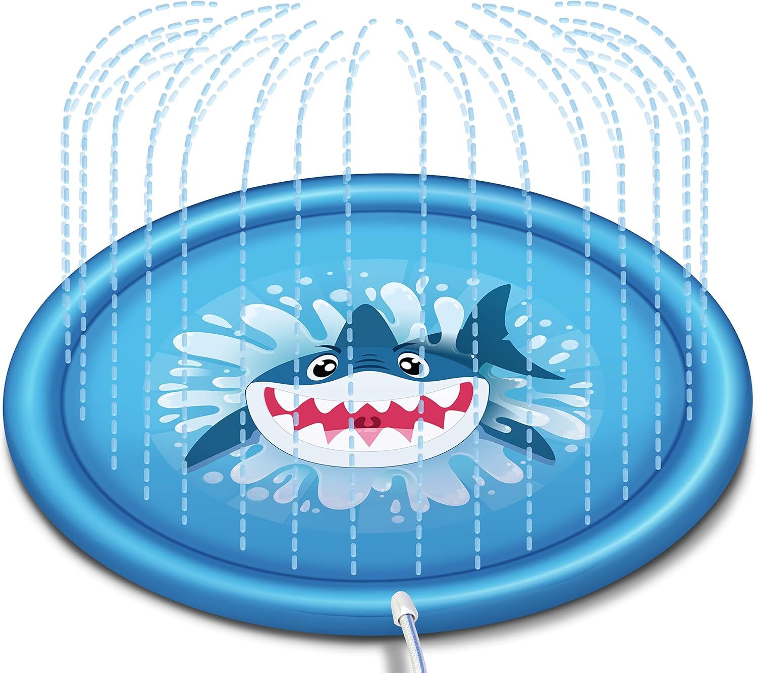 (image for) 68" Shark Inflatable Sprinkler Mat