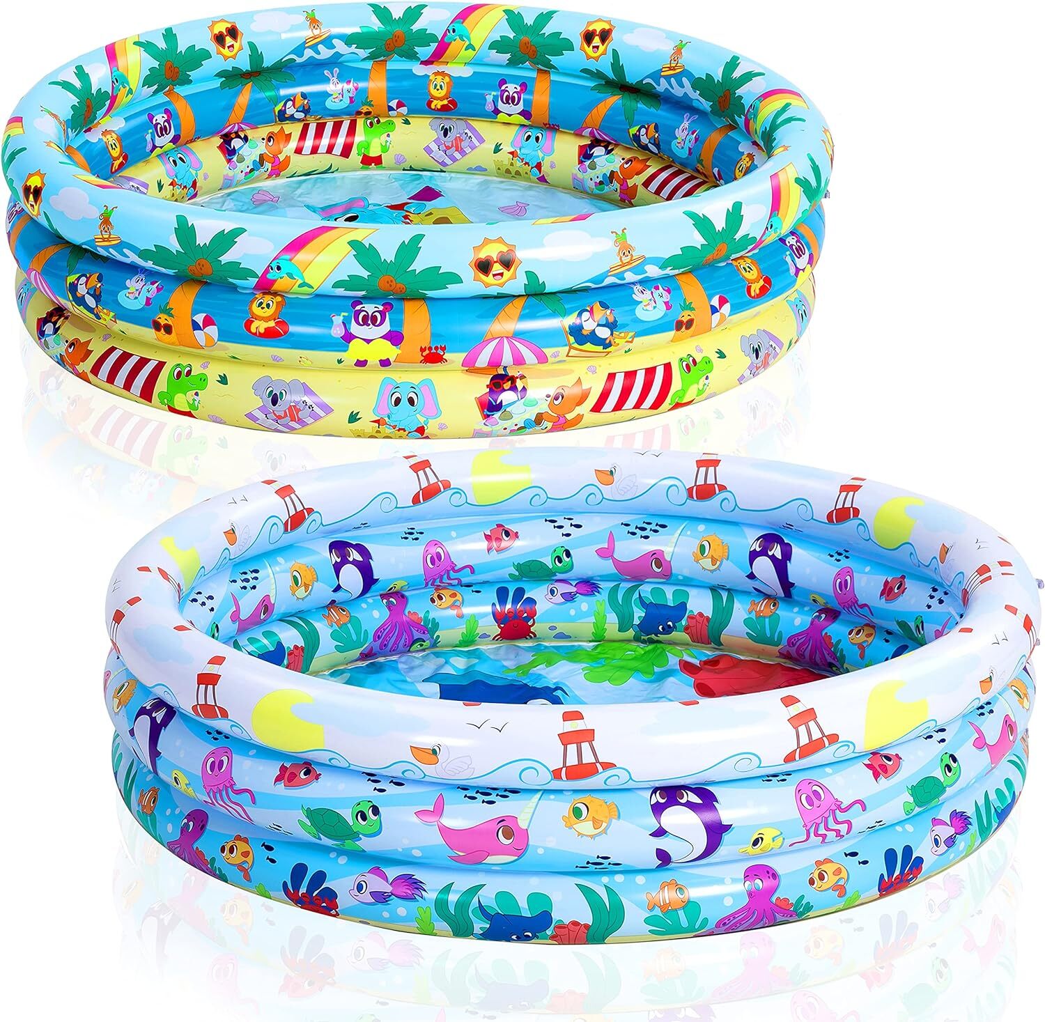 (image for) 2PK Inflatable 45" Toddler Swimming Pools