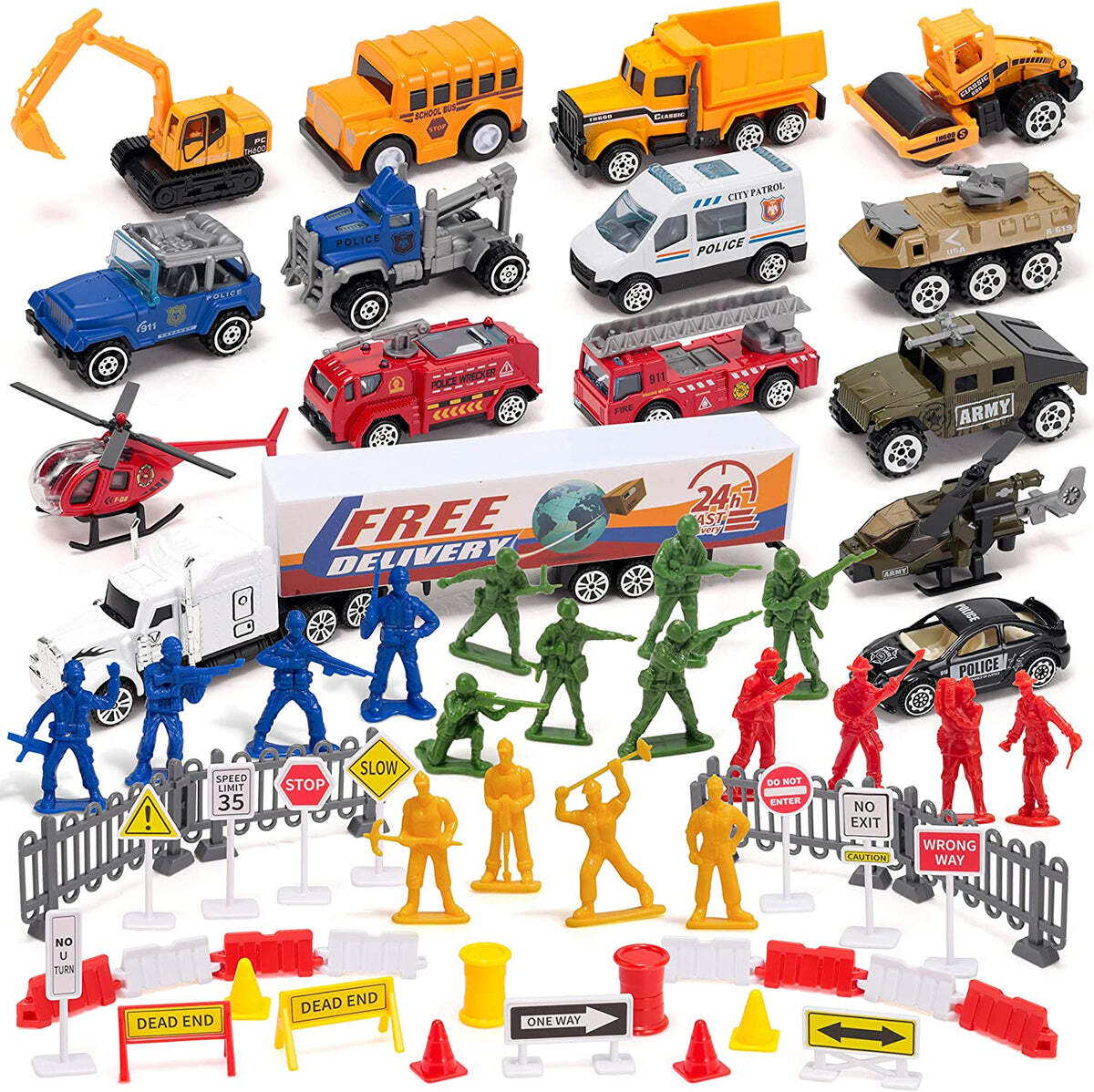 (image for) 15 Piece Essential City Hero Diecast Car Set