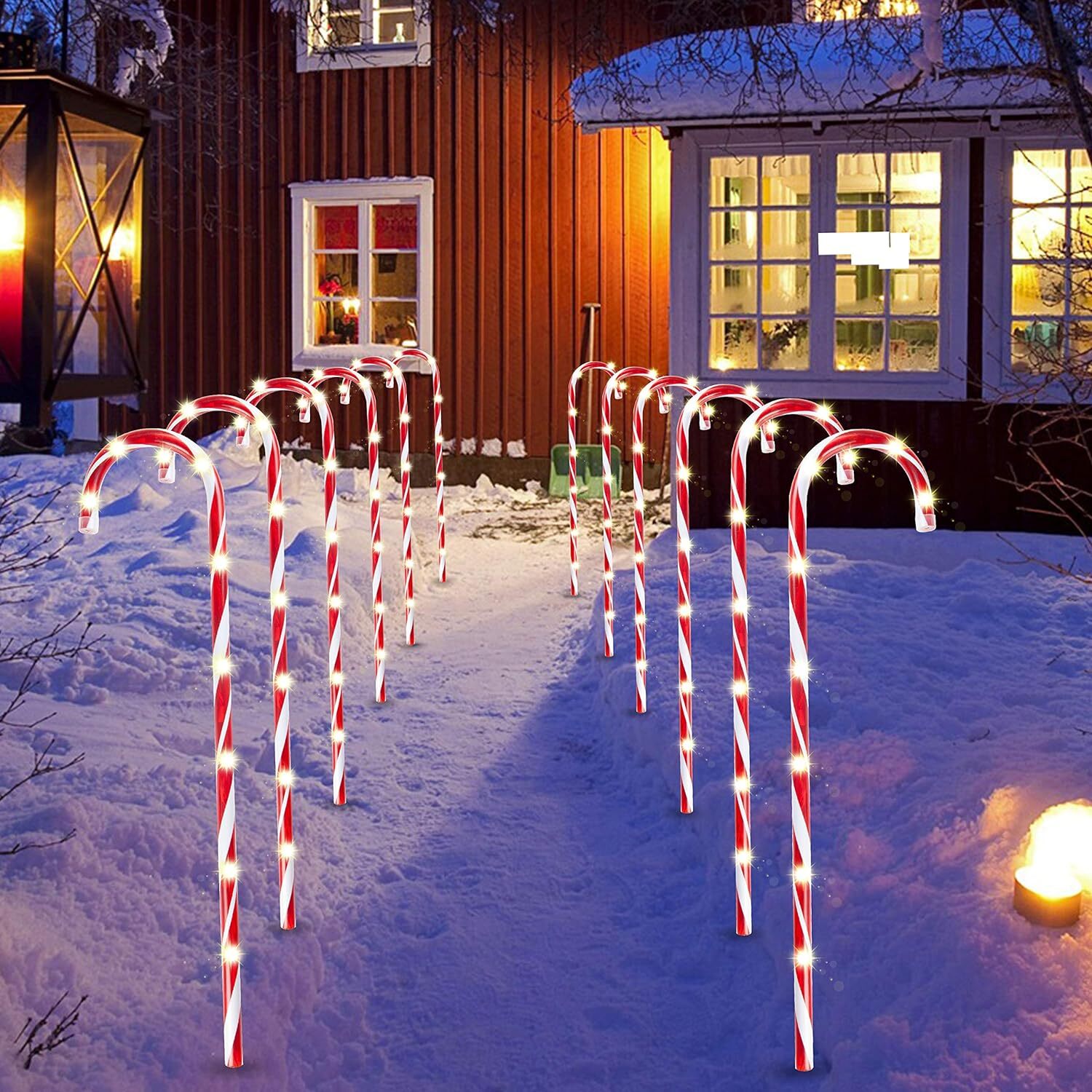 (image for) 28" Christmas Candy Cane Pathway Lights