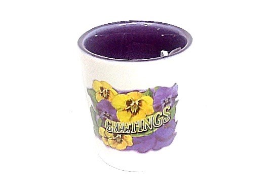 (image for) Shot Glass Pansy Greetings