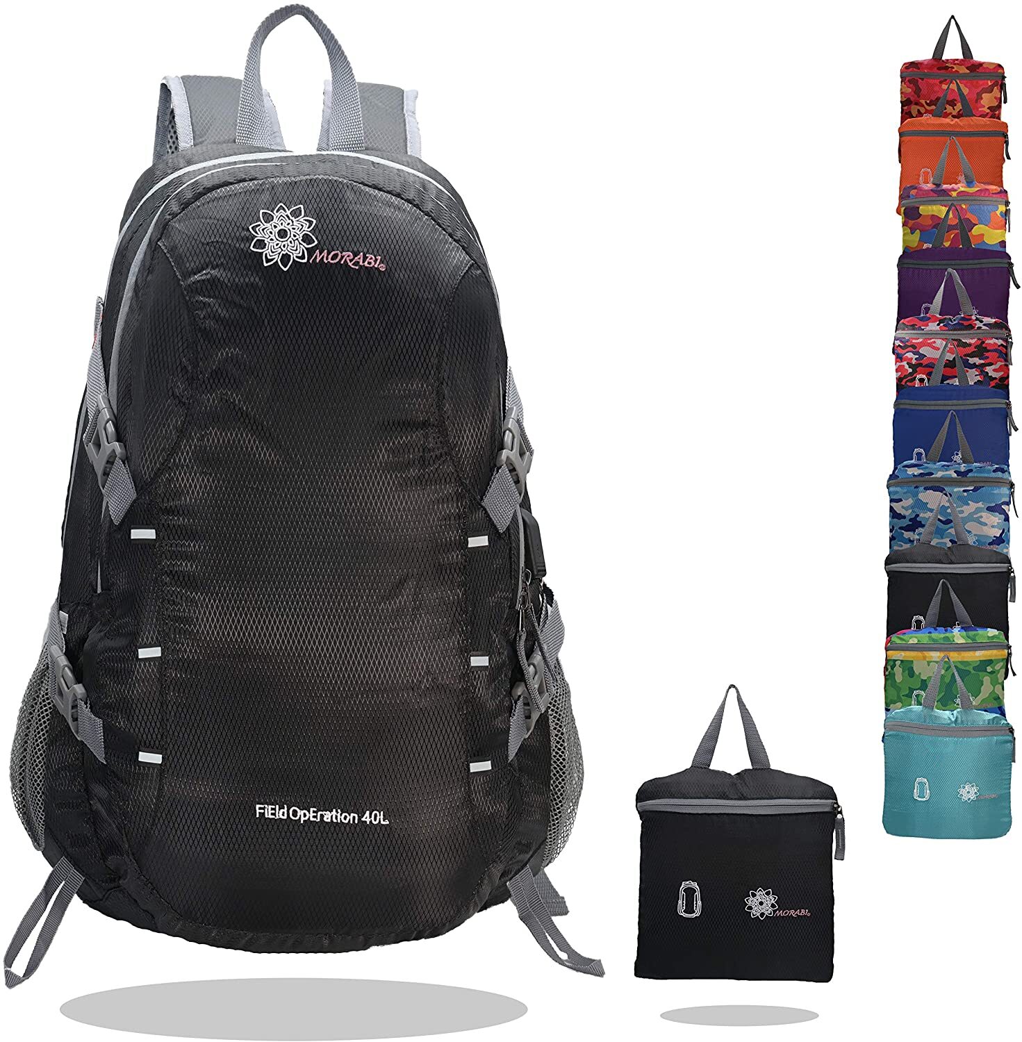 Camping Backpack - Solid Black