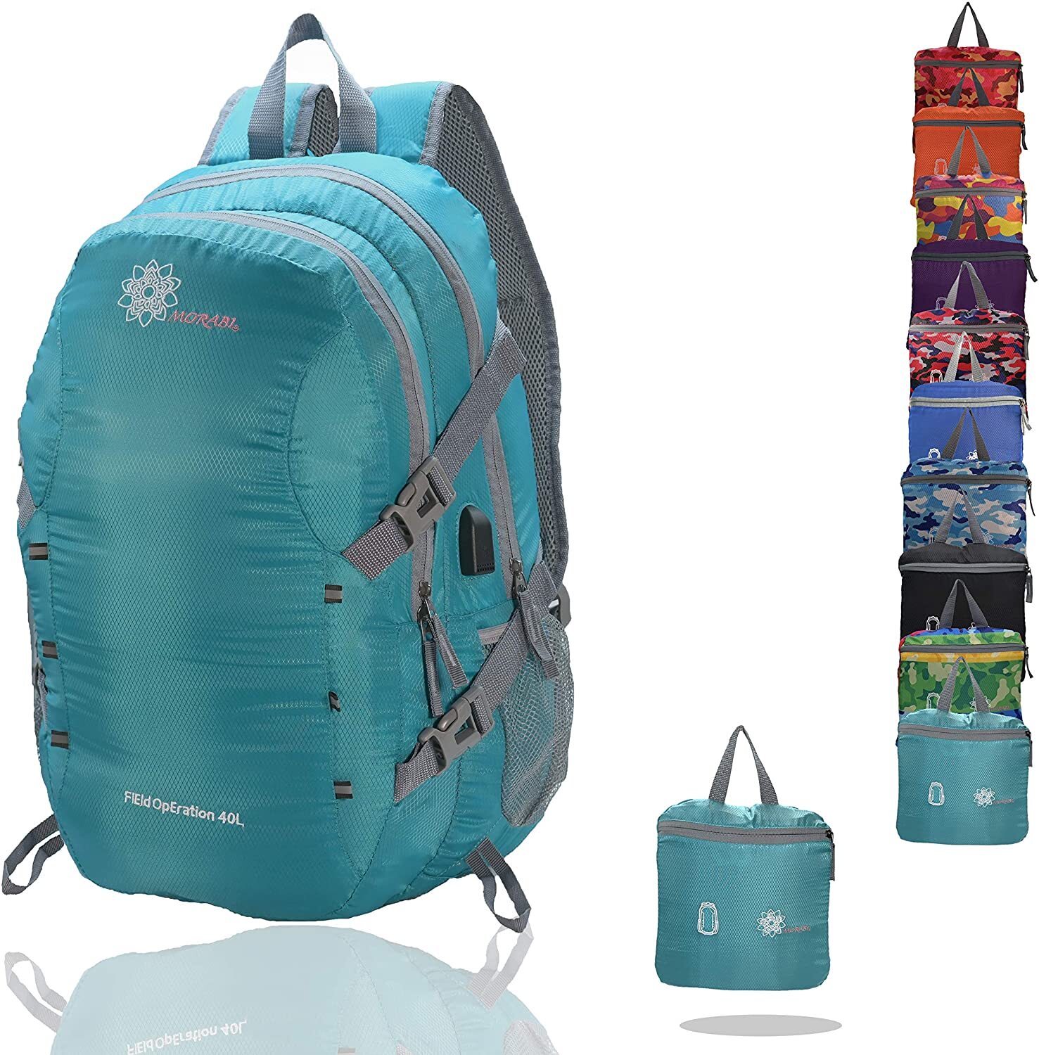 Camping Backpack - Solid Blue