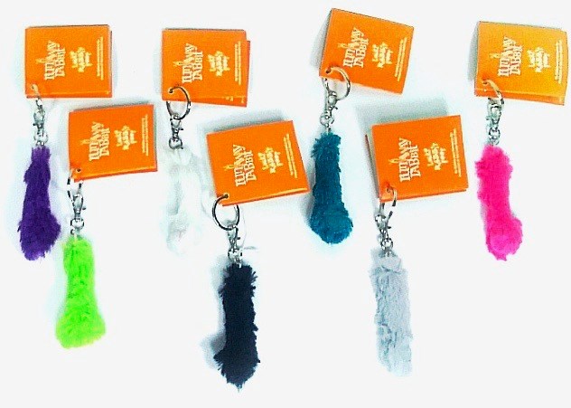 (image for) Lucky Rabbit Foot Keychain - ASST COLORS