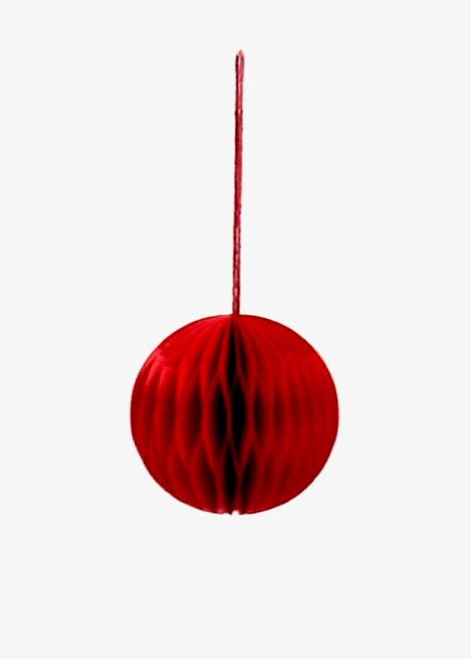 (image for) 3" Paper Cut Ornament Red
