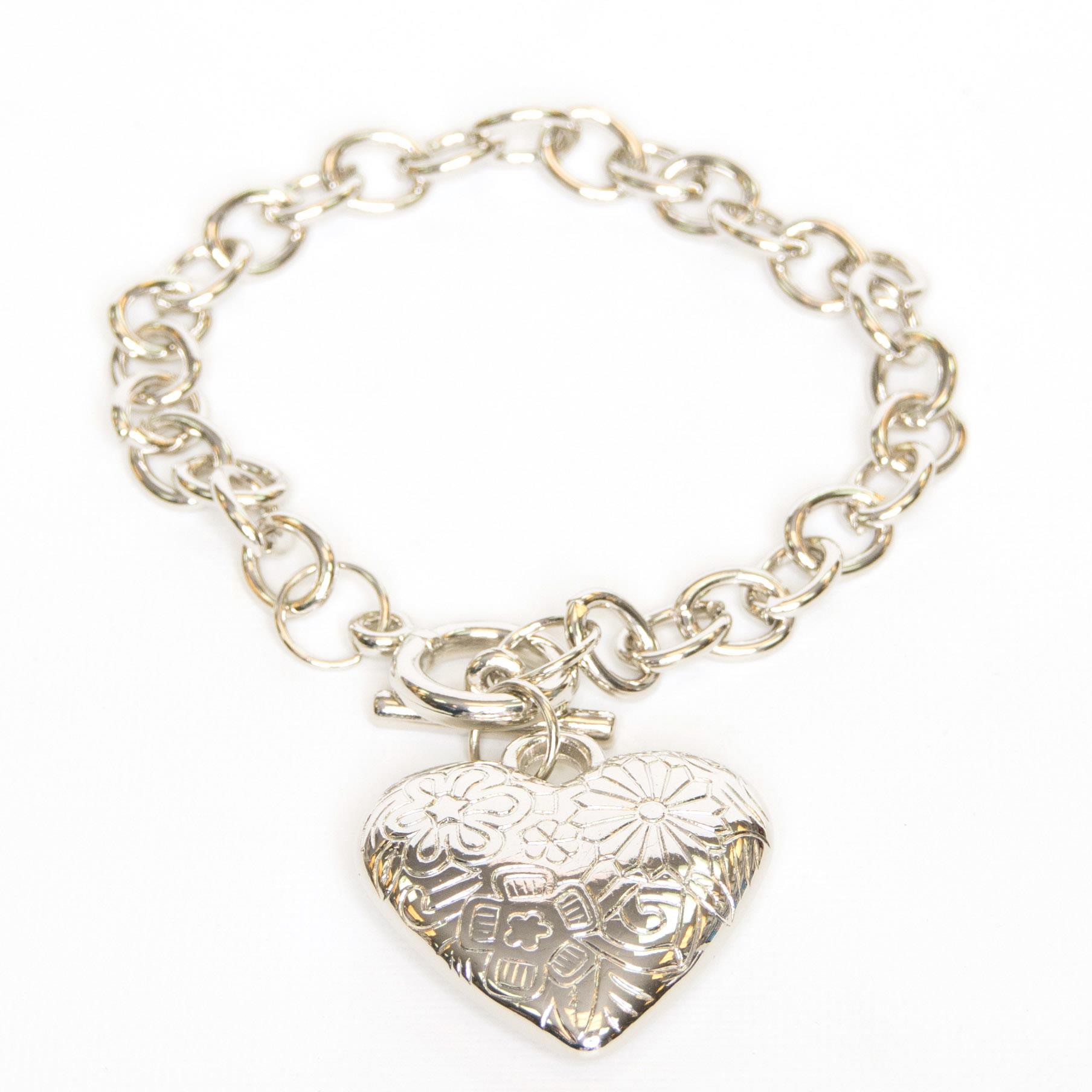 (image for) Single Heart Bracelet - Silver