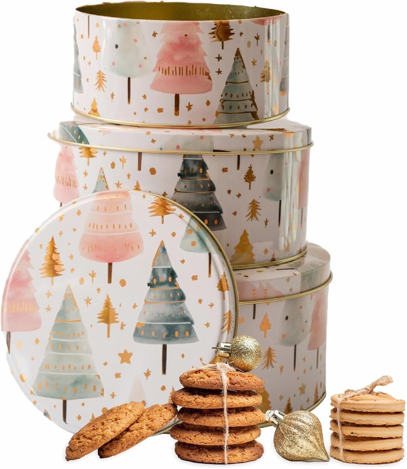(image for) (2528) Cookie Tins - Festive
