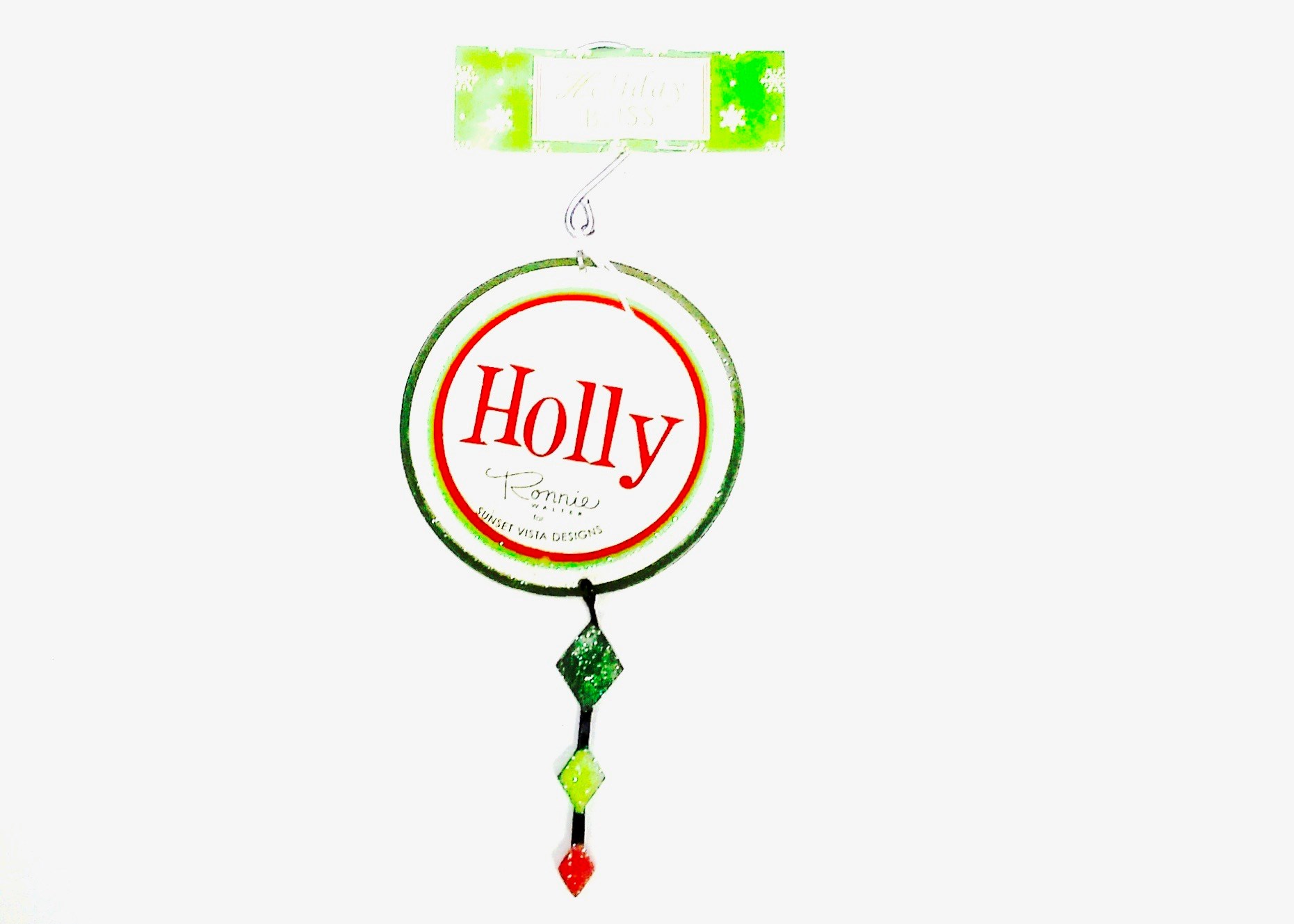 Holly Jolly Dual Sided Ornament