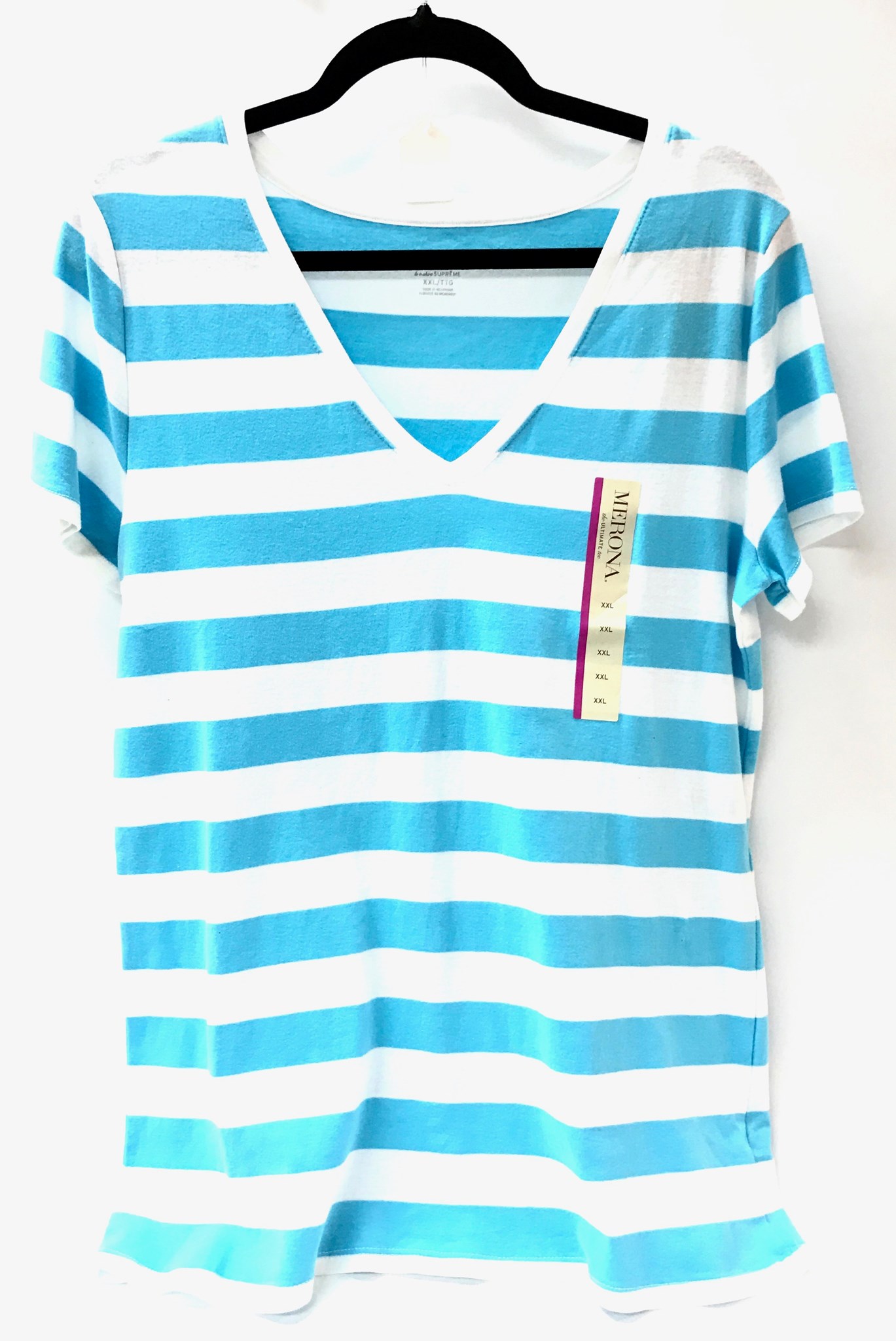 (image for) White Stripe Shirt Size X-Large