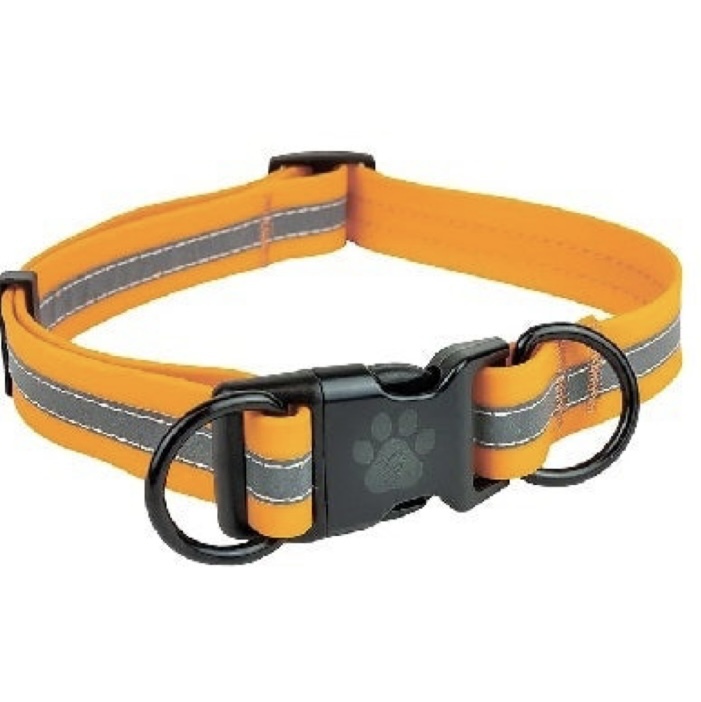 (image for) TY Dog PVC Reflective Collar Orange - Medium