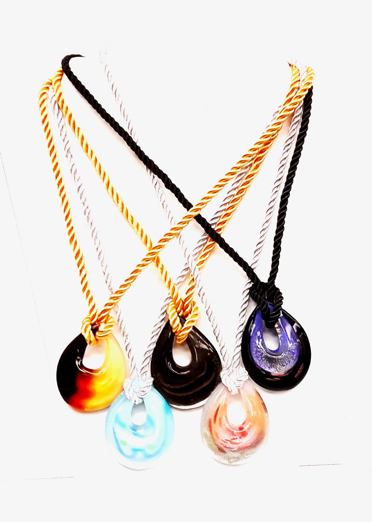 (image for) Asst Open Teardrop Necklaces 21"-24" L
