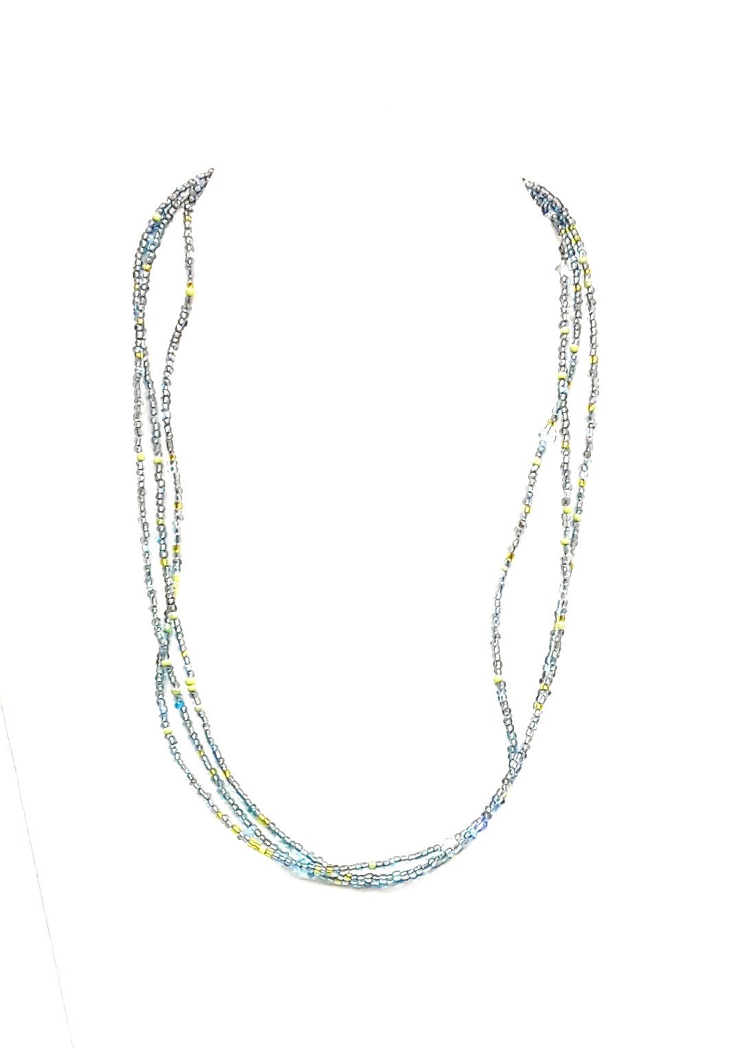 18" L Turquoise Multi Glass Bead Chain